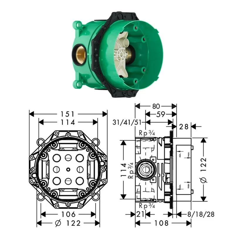 Basin faucet shower embedded parts 13622187/01800187/7/10452187 valve core