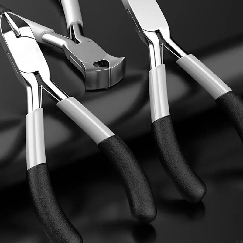 P82E Multipurpose Mini Wire Cutters Flat Nose Extended Needle Wire Binding Pliers Suitable for Jewelry Making & Rings Opening