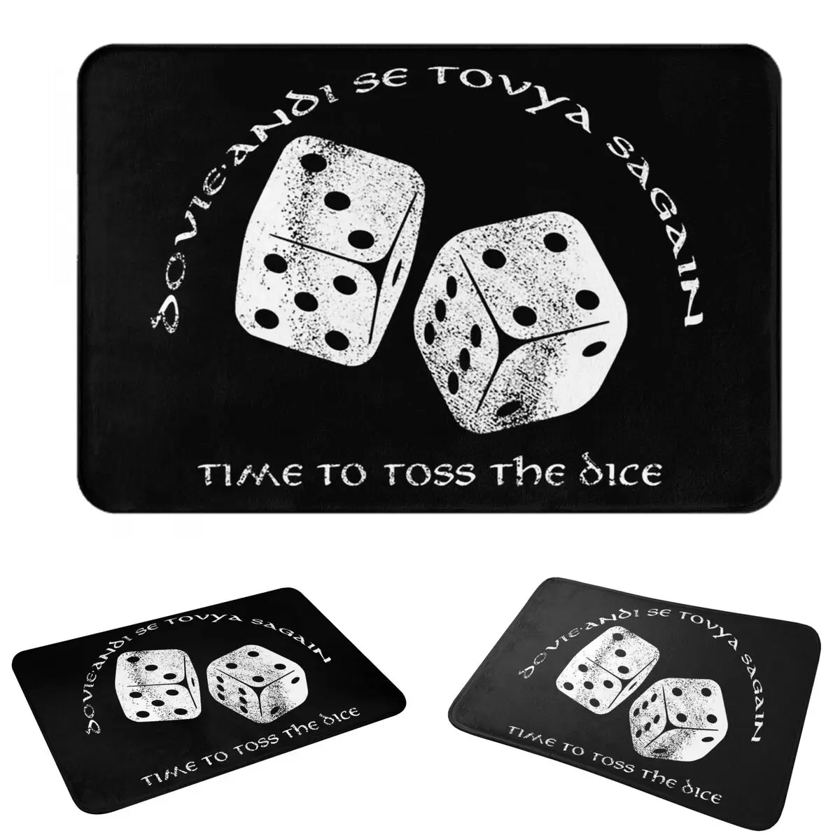 Time To Toss The Dice Wheel Of Time Doormat Durable Carpet Rug Kitchen Entrance Home Floor Mat for Balcony Footpad Mats