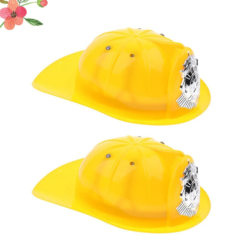 

2 PC Toddler Boys Hat Fire Hats for Kids Children Safety Simulation Cosplay