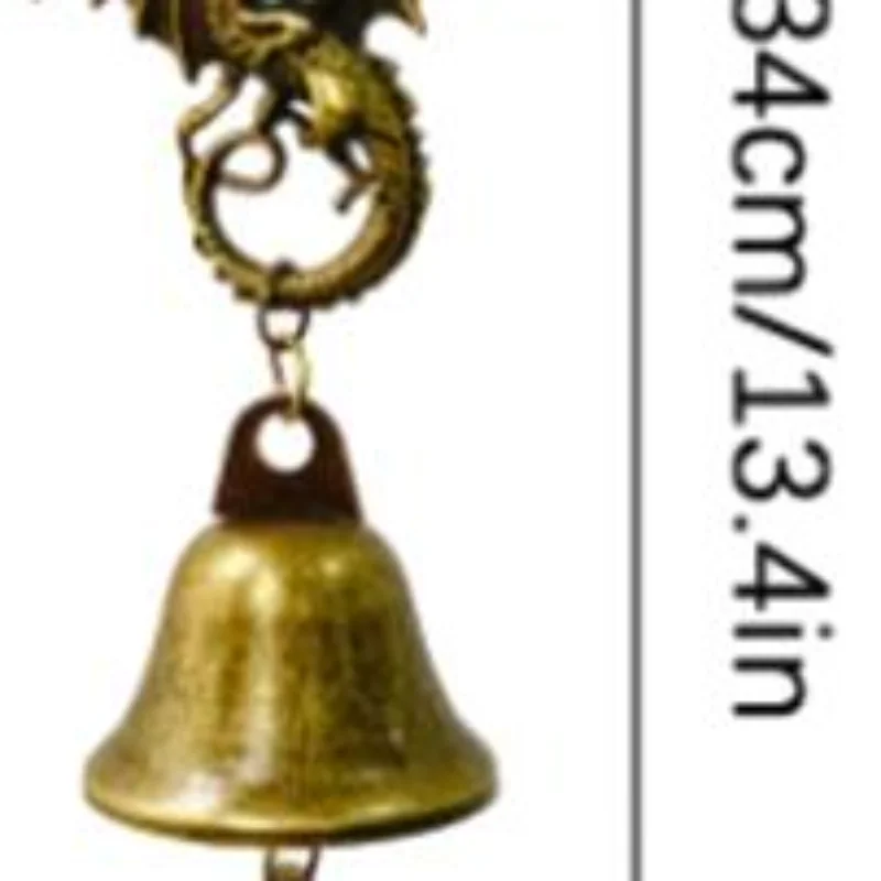 1Pc Metal Bell, With A Flying Dragon Design, A Symbol Of Luck And Protection, Suitable For Hanging At The Door, Hallway
