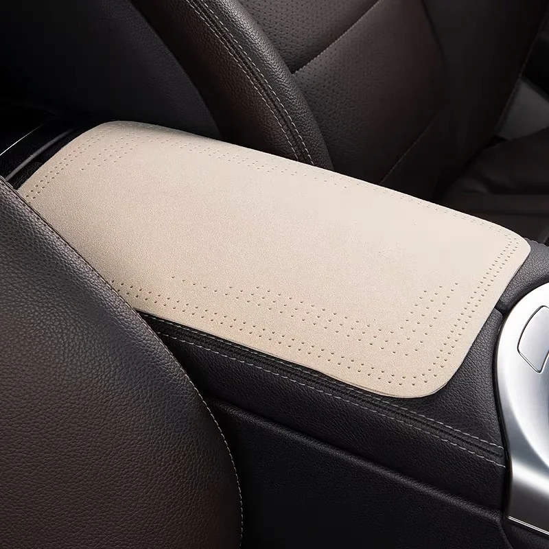 1PC Car Armrest Box Protection Pad Car Central Armrest Glove Four Seasons Universal Plush Elbow Pad Car Interior Accessories