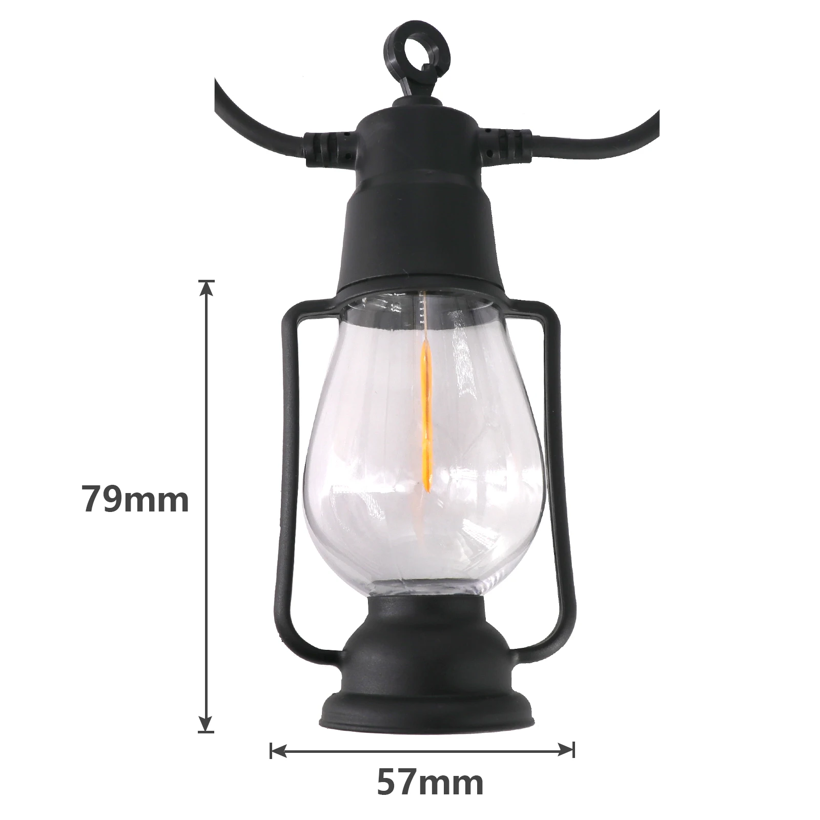 New Outdoor 10 Ball/8m Solar Vintage Kerosene Bottle Camping Garden Decoration Multiple Modes Flame shaped LED Light String