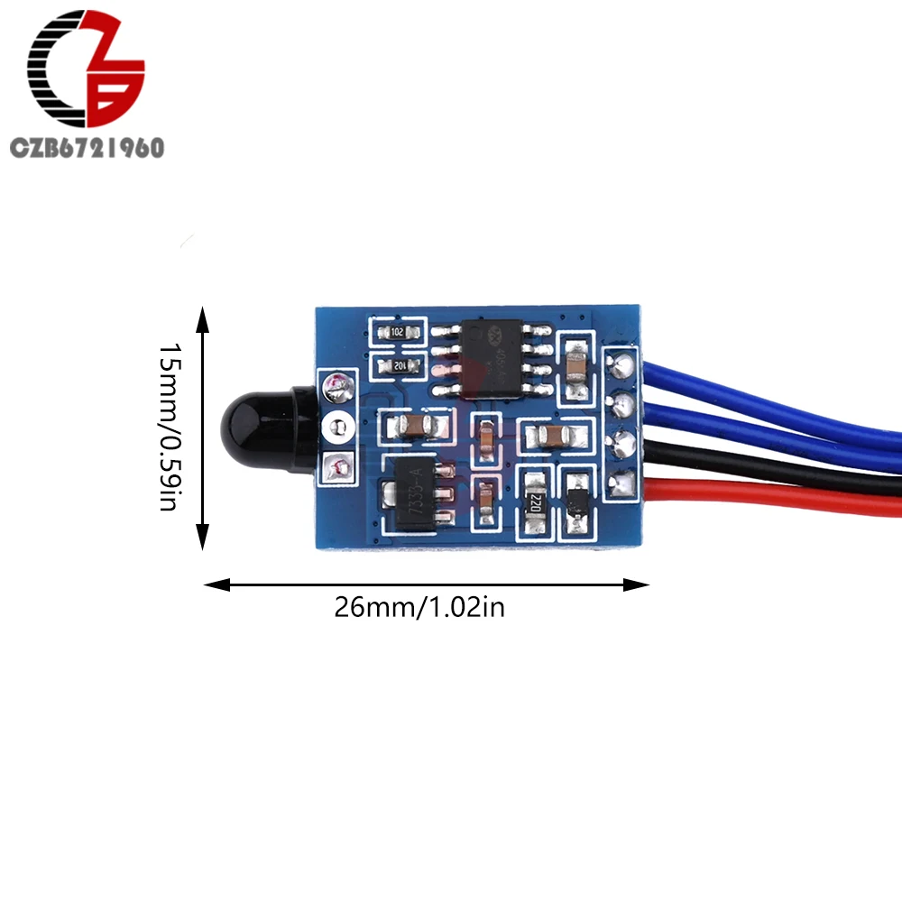 DC3-12V Regolatore di velocità del motore PWM Telecomando wireless in miniatura Regolazione della velocità regolabile Driver del motore CC avanti e indietro