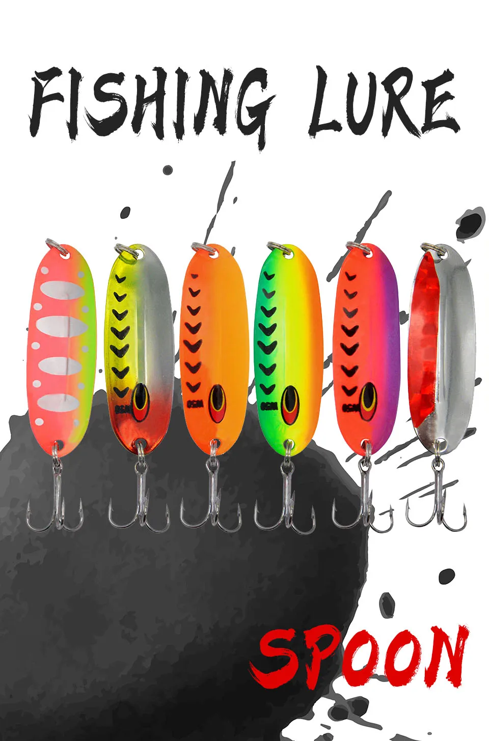 SPAZIERGANG FISCH 7g Metall Jigging Spinner Löffel Köder Pailletten Noise Paillette Künstliche Köder Höhen Haken Swimbait – Detail 1
