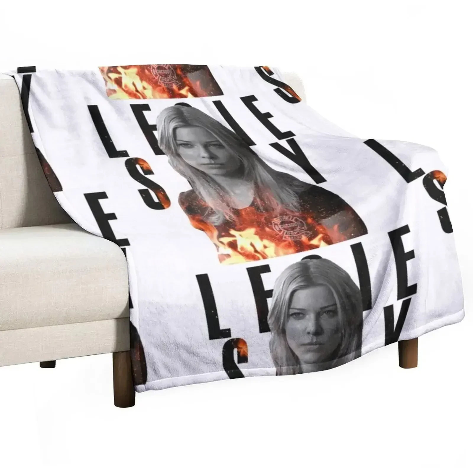 

Leslie Shay - Chicago Fire Throw Blanket christmas gifts Nap Luxury Throw Furry Blankets