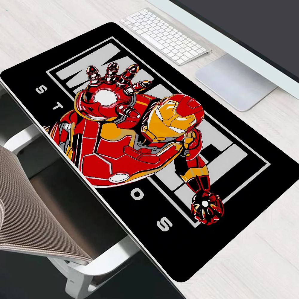 

Большой коврик для мыши Marvels 900 × 400 Over Edge, милый настольный коврик «Железный человек», коврик для мыши, геймерский нескользящий кавайный резиновый игровой компьютер, аксессуары