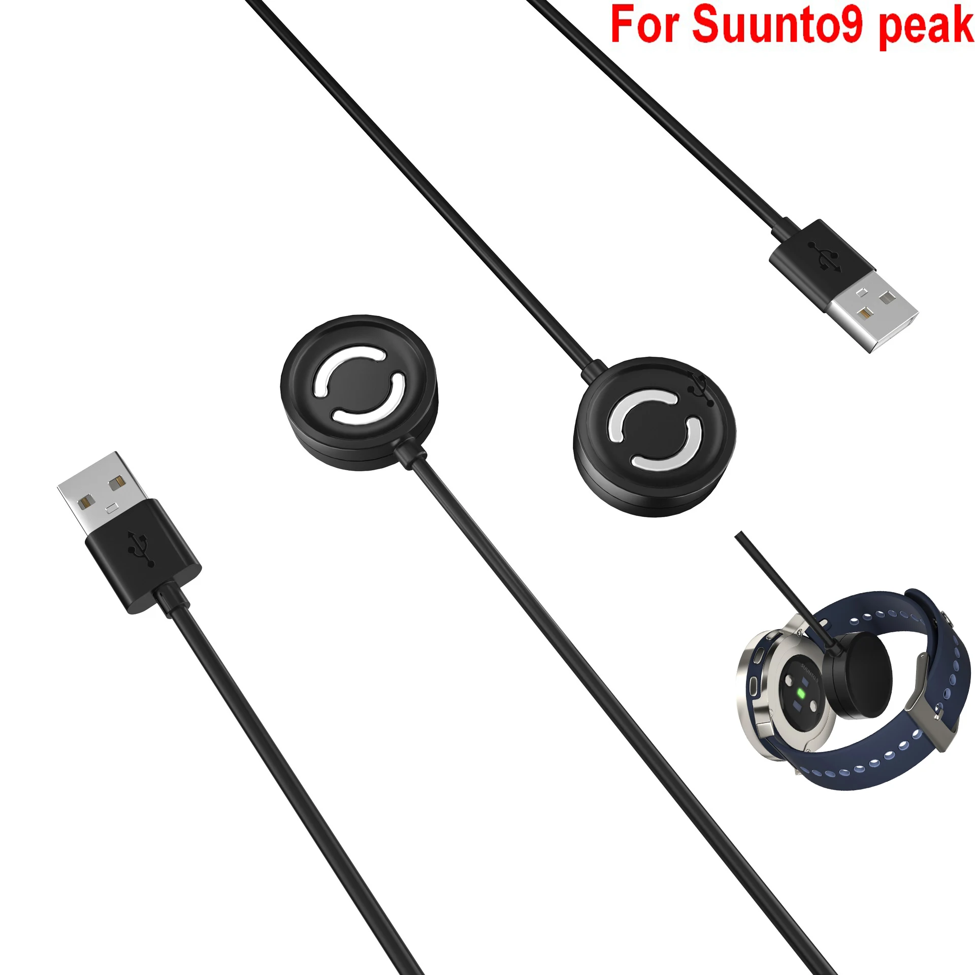 

High quality Fast charge For Suunto9 Peak watch Magnetic Charger adapter Suunto 9 Peak Smart Charging Replacement USB Data Cable