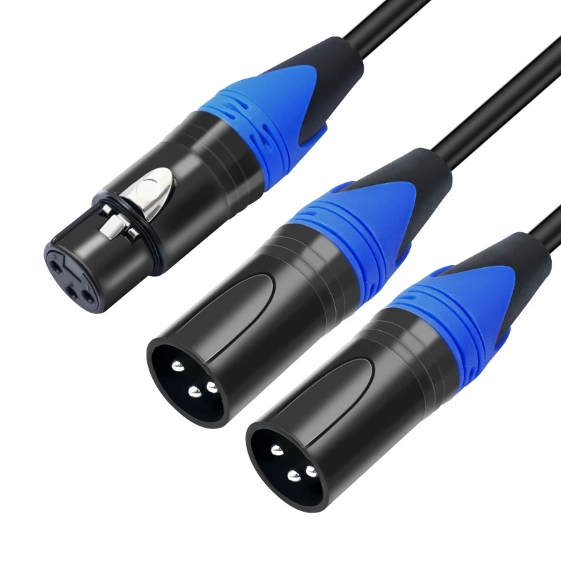 

462E Lightweight Splitter Cable Female to Double Male Y Splitter Microphones Cable Female to 2 Male Y Cable Plastic Cable