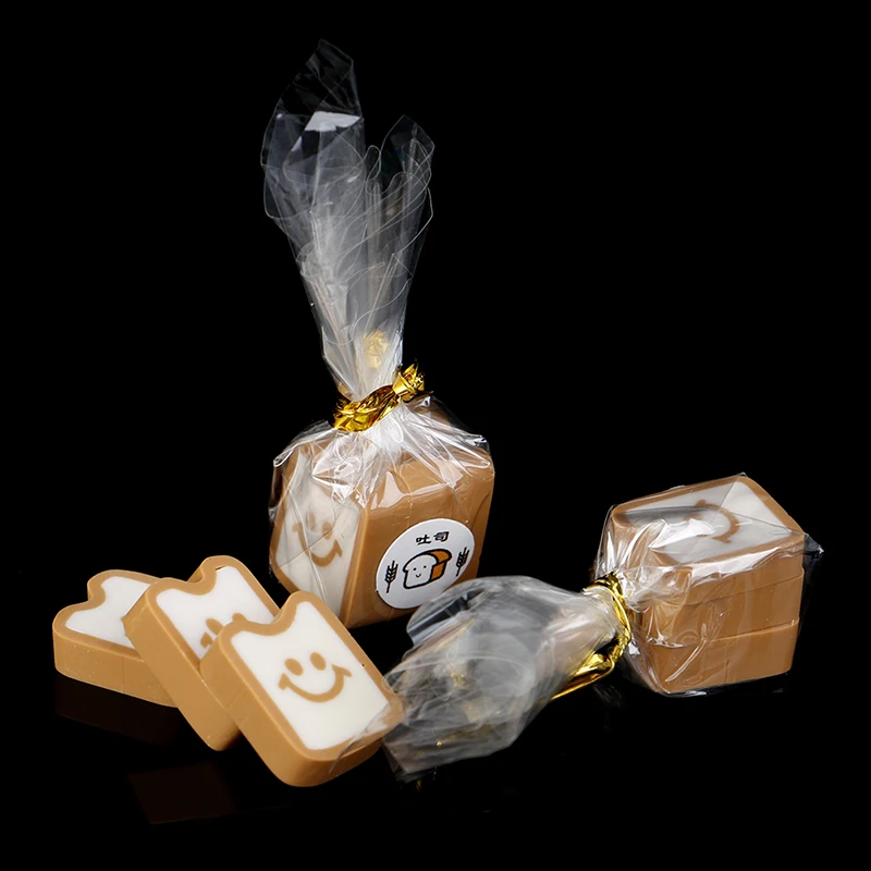 1/12 Miniaturowy domek dla lalek - symulowany tost, akcesorium kuchenne, jedzenie