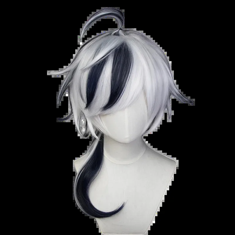 لعبة نو: كرنفال بليد 60 سم أسود أبيض مقاوم للحرارة شعر مستعار أنيمي + شعر مستعار Capv؛ 2، r'6؛ t.