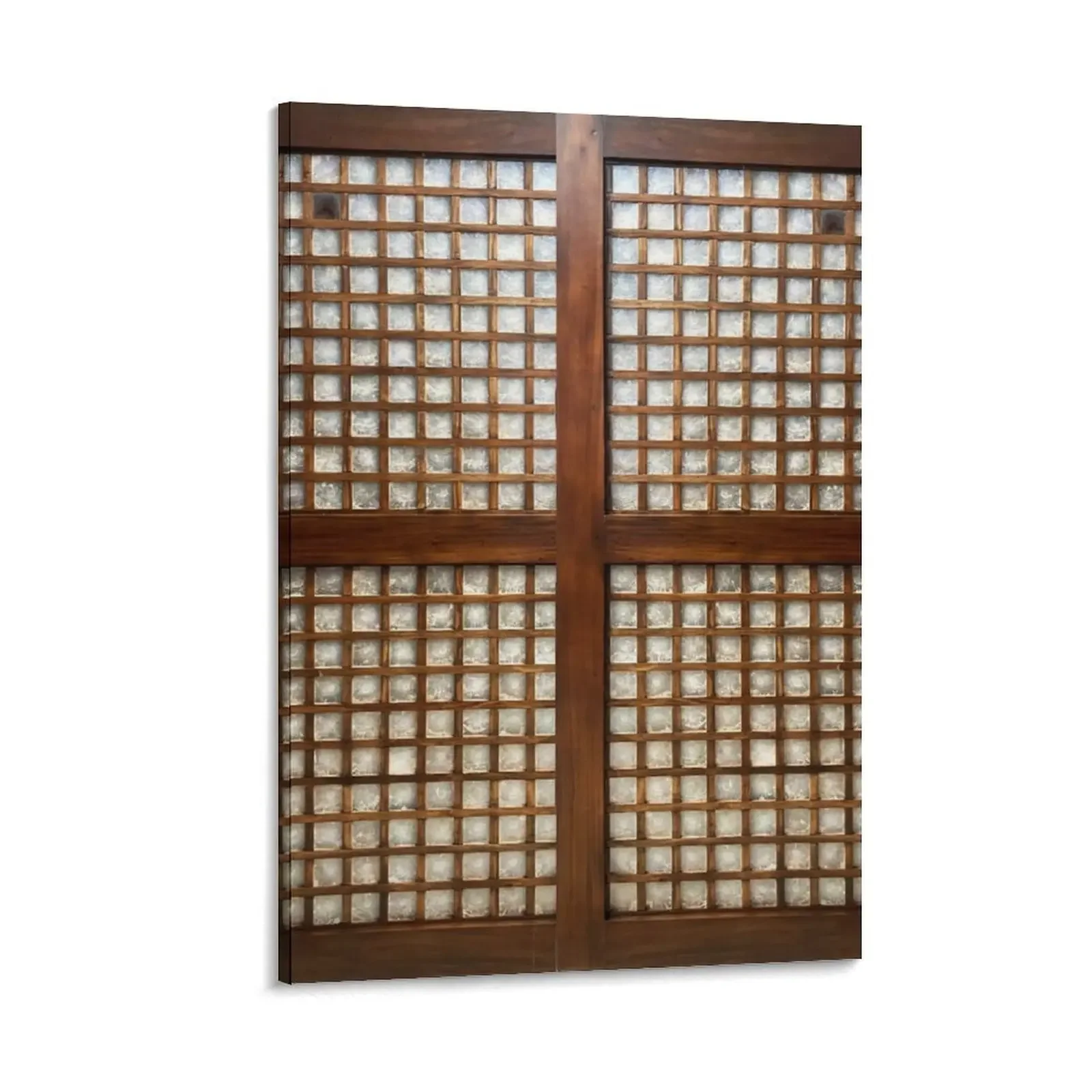 

Nostalgic Echoes: Filipino Heritage Window Canvas Philippines Capiz Historic Canvas Wall Art Canvas Painting