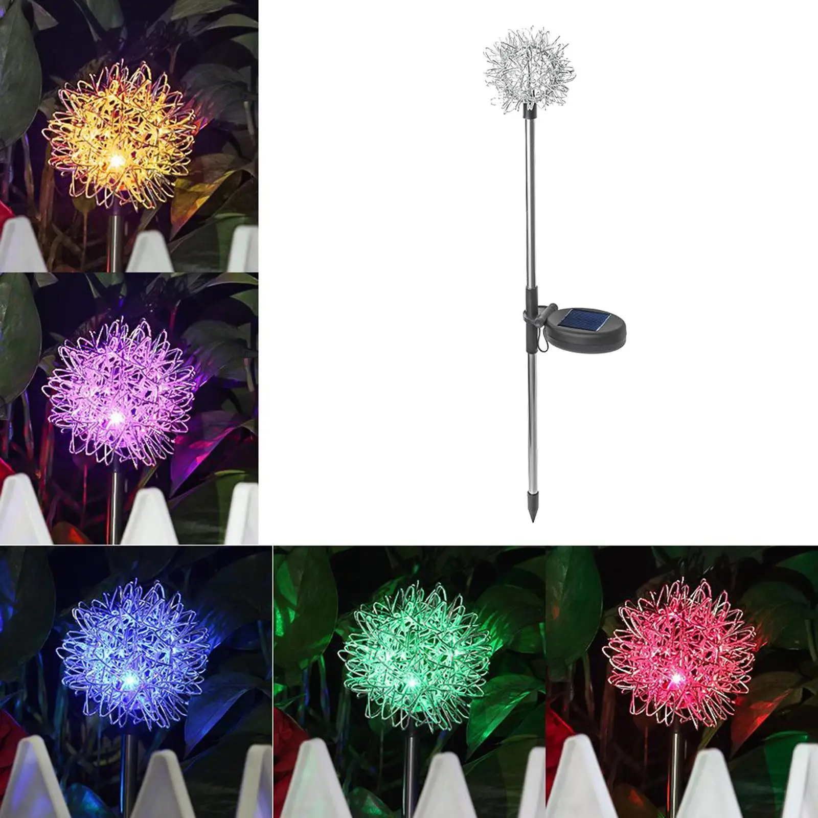 

1pc Solar Garden Decorative Lights Flowers Stainless Landscape for Patio