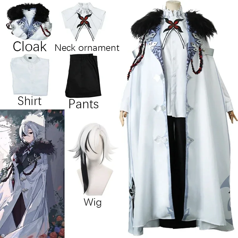 

Game Anime Genshin Impact Fatui The Knave Arlecchino Cosplay Cloak Halloween Clothes Uniform New Skin