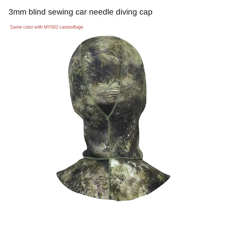 3mmThickened & Camouflage Diving Suit Hood Waterproof Warm Neoprene Blind Seam Stitching Men's Diving