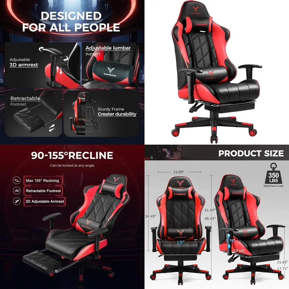 

Эргономичное игровое кресло с принтом под коровью кожу, 3D-подлокотниками, высокой спинкой, подставкой для ног и ромбовидной строчкой для взрослых