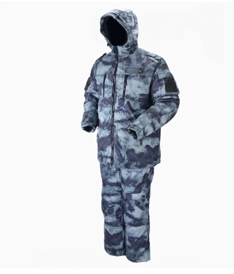 Russian OMOH Blue Ruins Winter Cotton Jacket Set, Anti Cold Jacket