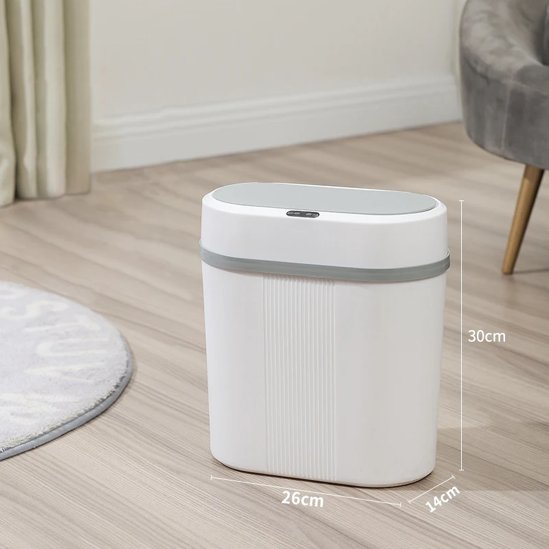 Smart garbage can Household automatic induction living room bathroom Large waterproof electric kitchen garbage can with cover