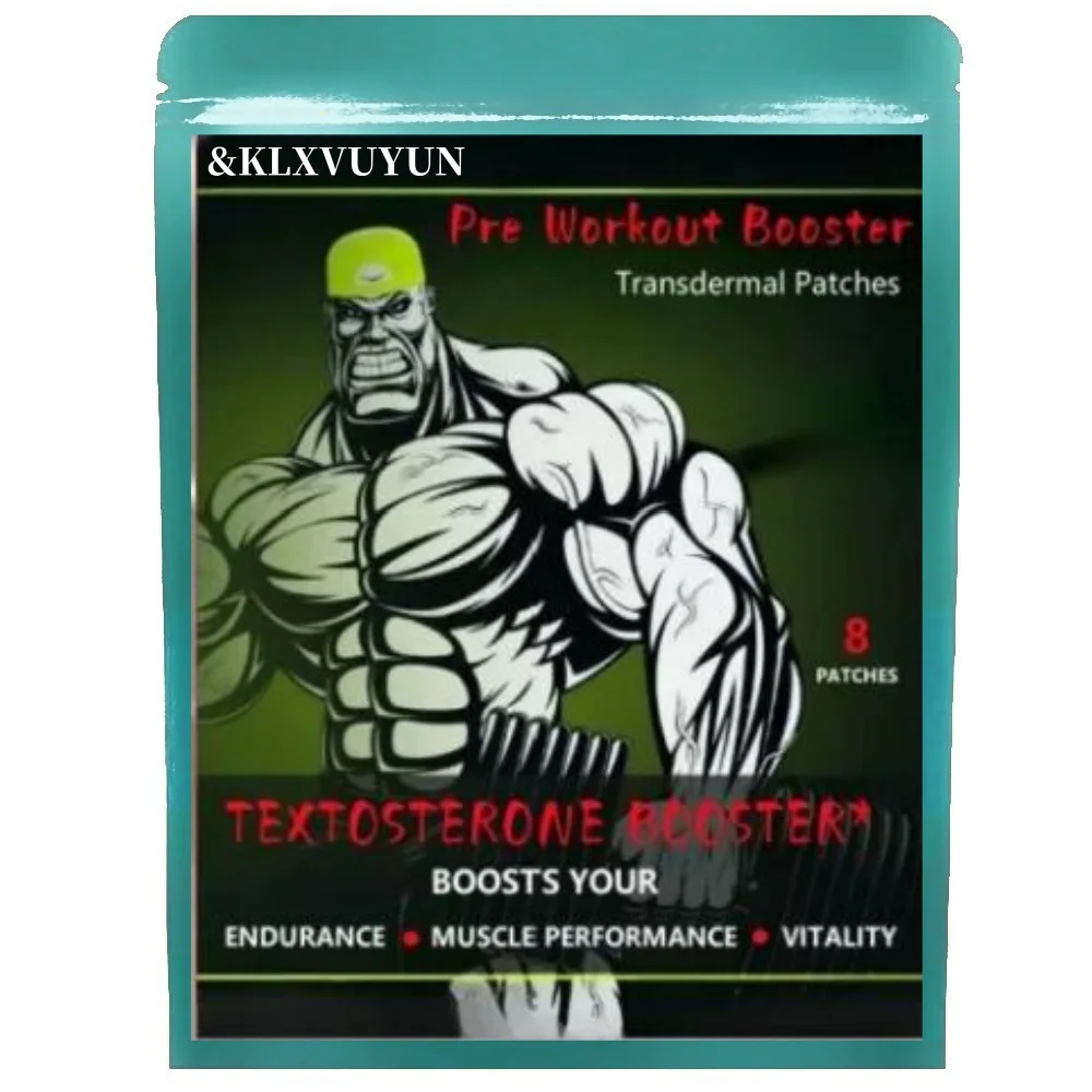 KLXVUYUN-Bomba de Reforço Pré-Treino para Construção Muscular Extremamente Rápido, Testes de Testosterona Patches Transdérmicos, Patches Patches Feitos nos EUA