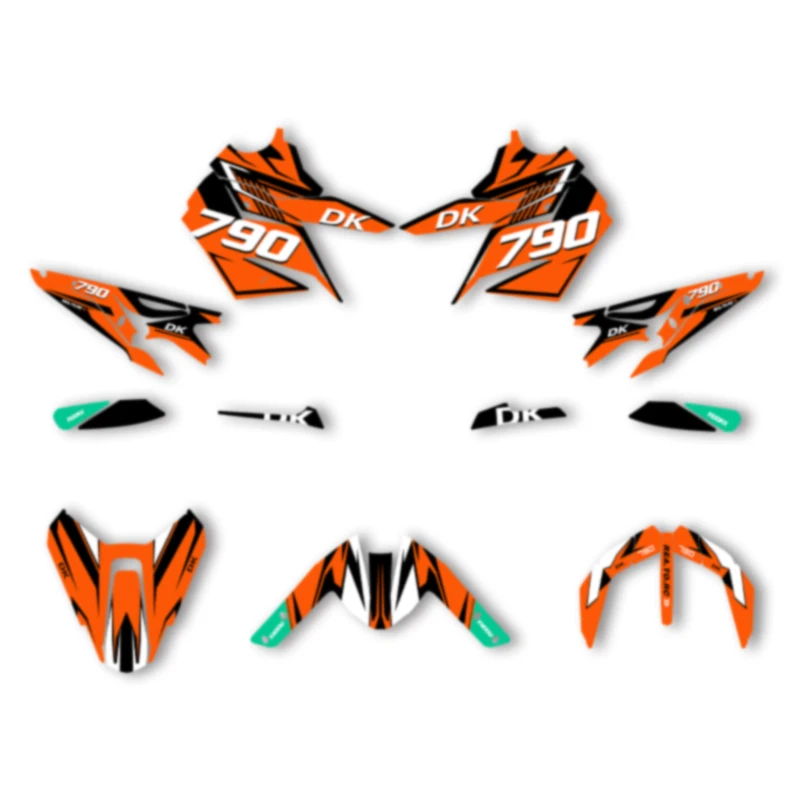 

DSMTECH Motorcycle Graphics For KTM 2018 2019 2020 2021 DUKE 18-21 DUKE 790 890 Decal Stickers Kits 002