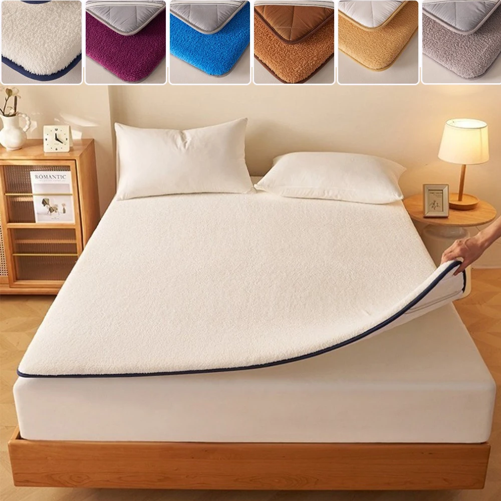 

New 1pc Thick Warm Foldable Lightweight Portable Sleeping Pad/Tatami Mat,for Single/Double Beds,Toppers for Body Pain Relief