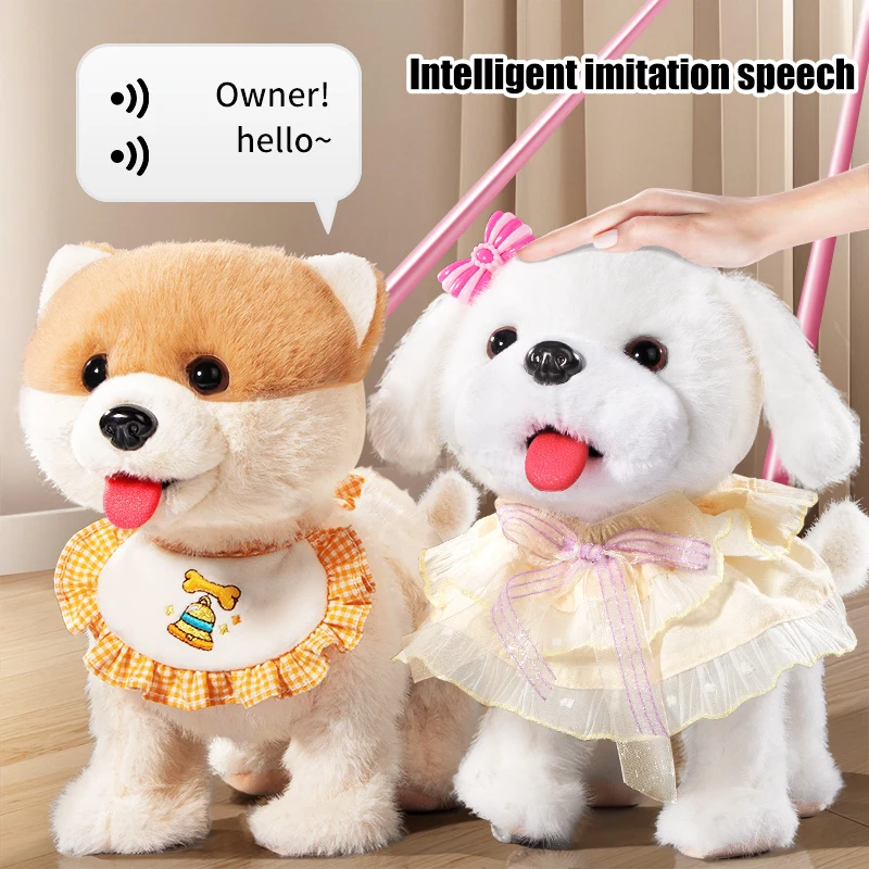 Giocattolo interattivo per cani robot per bambini Animali elettronici realistici con camminare, leccare, abbaia, musica, miglior regalo per ragazzi e ragazze