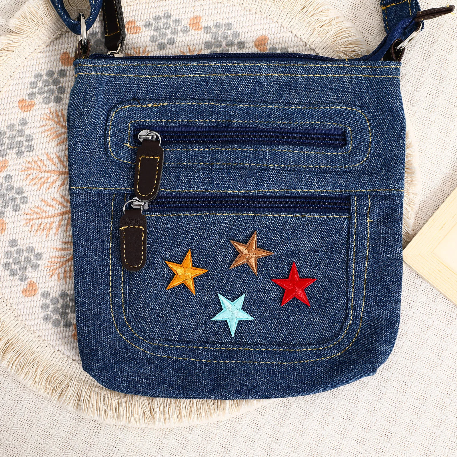 

1 Pack Star Shape Iron Embroidery Applique For Clothing Crafts Sew On Patches Hot Melt Adhesive Stick On Patches For