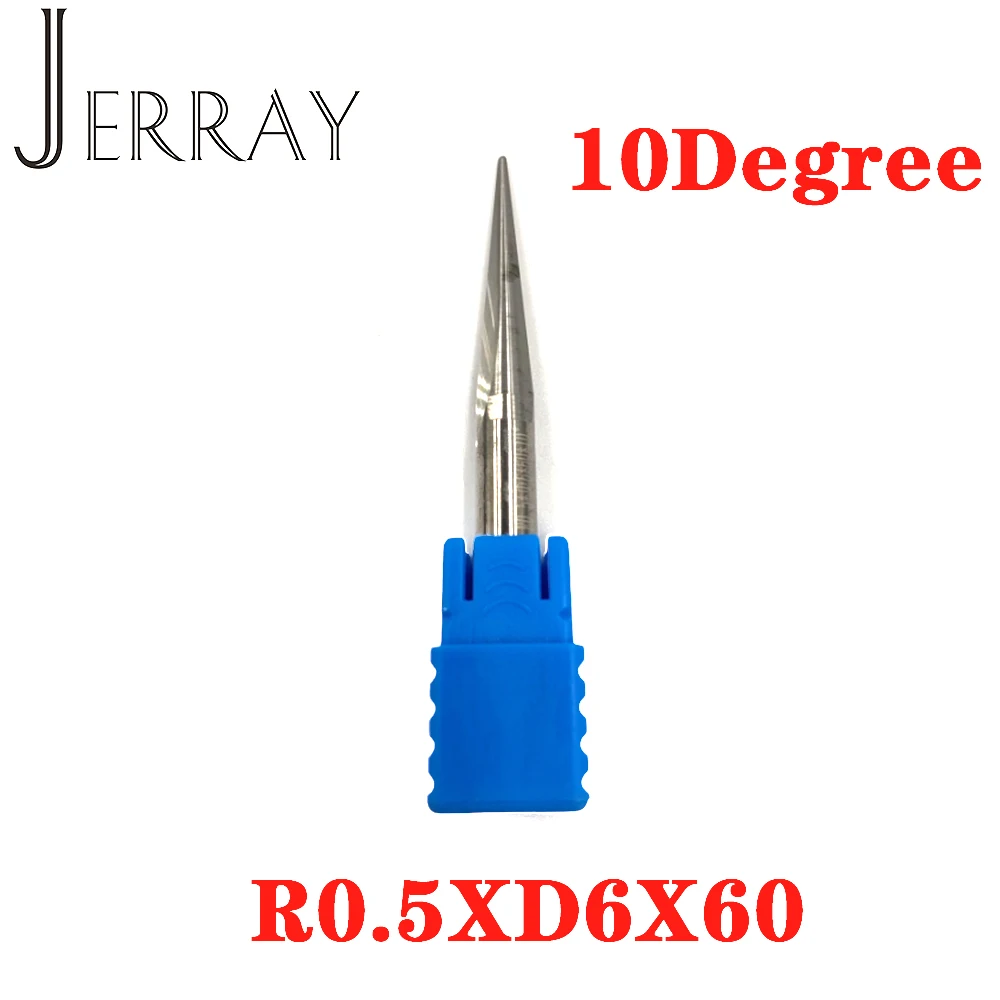 

R0.5xD6x6010mm Degrees 2Flutes CNC Carving Bit V Shape solid carbid End Mill Milling Cutter for Wood Engraving Bits