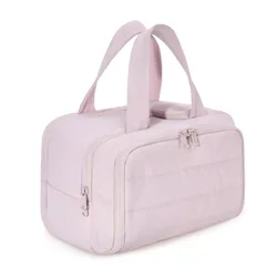 Bolsa de maquillaje de gran capacidad para mujer, organizador portátil de viaje para cuidado de la piel, bolso de mano con cremallera, estuches de cosméticos, bolsas de lavado