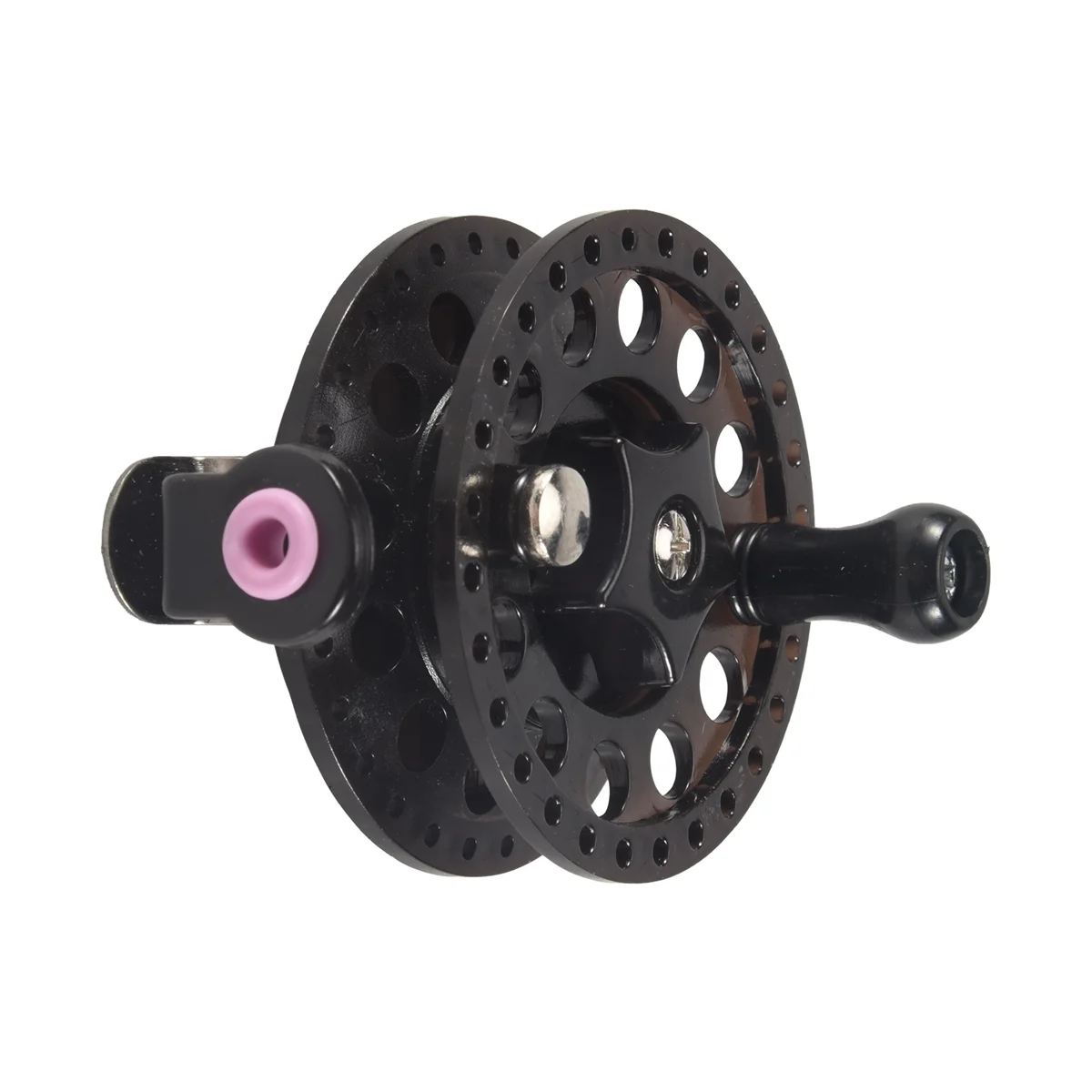 AT77 플라스틱 얼음 낚시 릴 플라이 낚시 태클 라운드 휠 낚시 액세서리