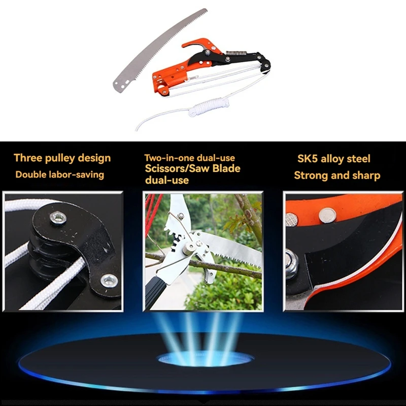 BAAG-高地 3 プーリー剪定はさみ木剪定ばさみ枝カッター庭鋏鋸フルーツピック切削工具