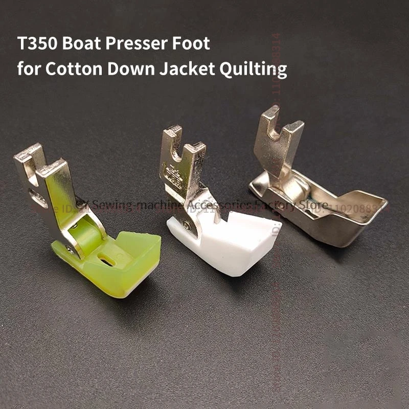 10pcs T35 Cotton Presser Foot Plastic Boat Type Feet Iron Pressure Foot for Down Jacket, Cotton-padded Jacket, Jack Juki Brother