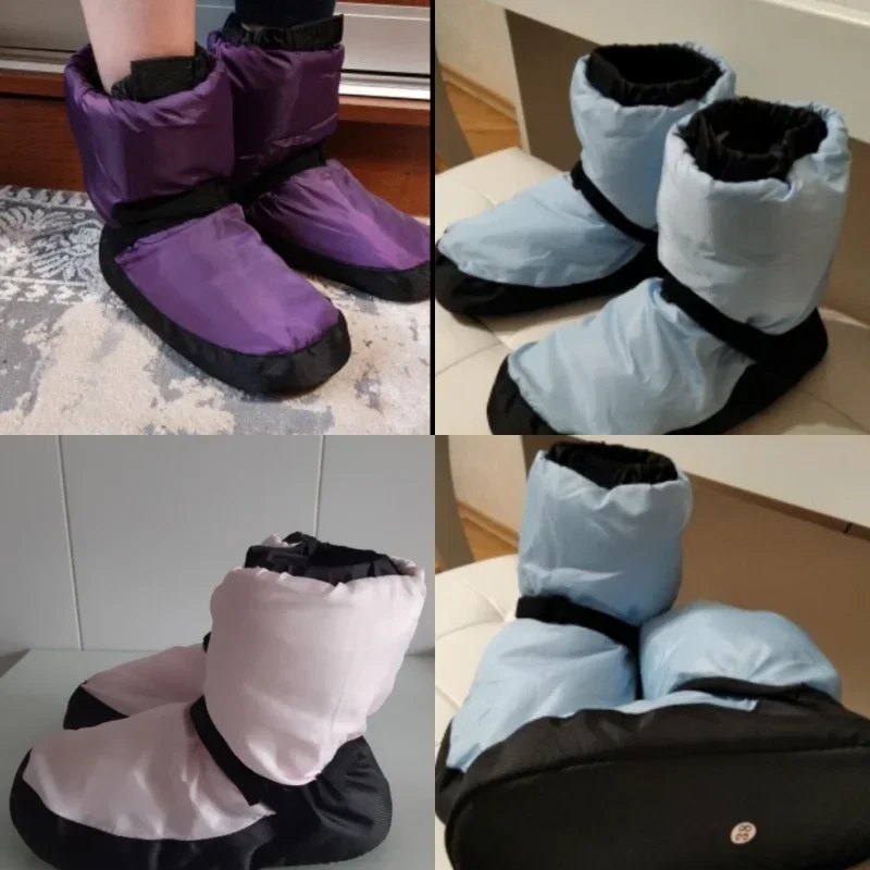 أحذية باليه دافئة للنساء، أحذية تدريب قطنية ناعمة، أحذية دافئة للرقص الشتوي من القطيفة وسميكة للأطفال #6