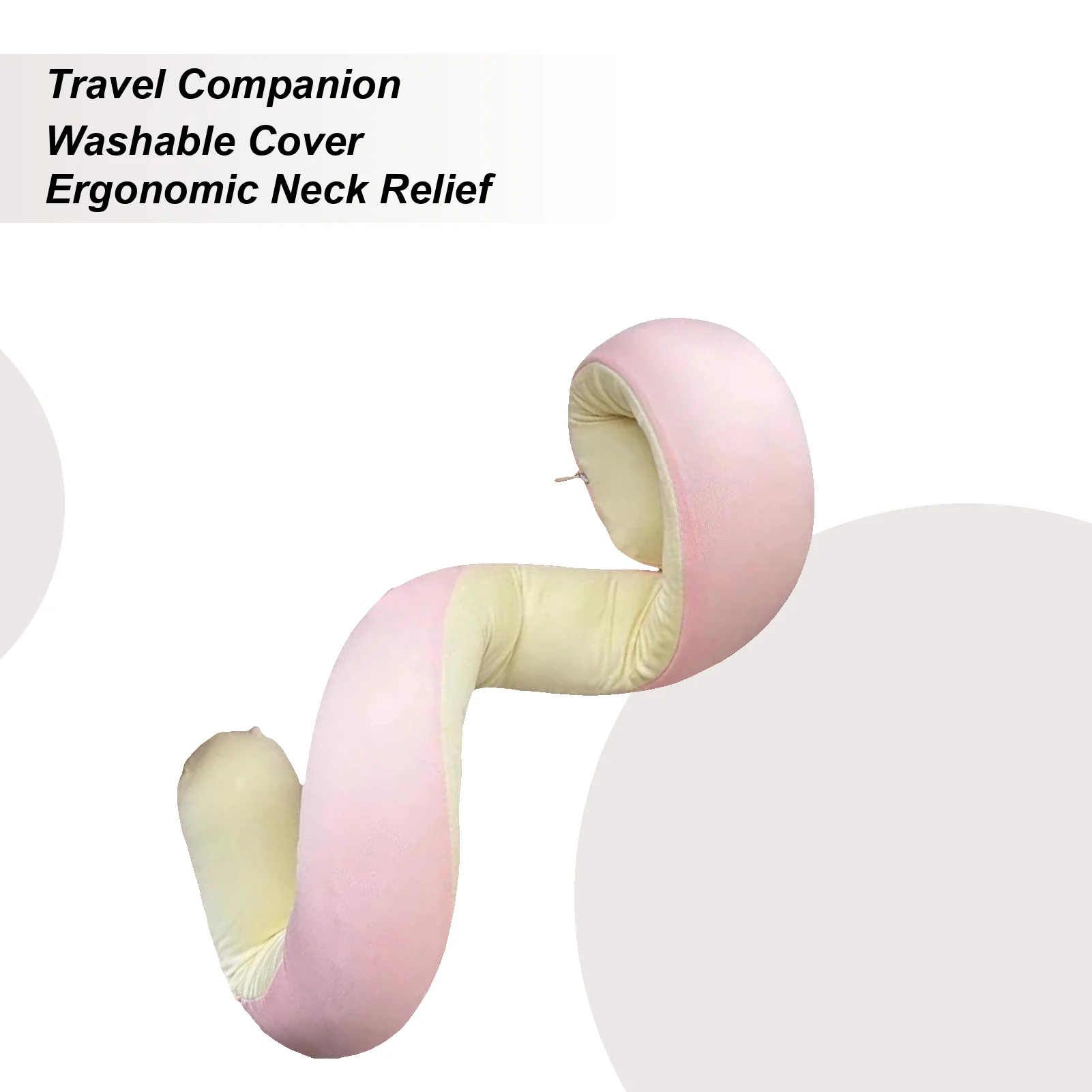 Travel Pillow Flexible Spiral Wrapping Scarf Lightweight Neck Pillow For Travel For Home Office Car Rides Airplane Road Trip