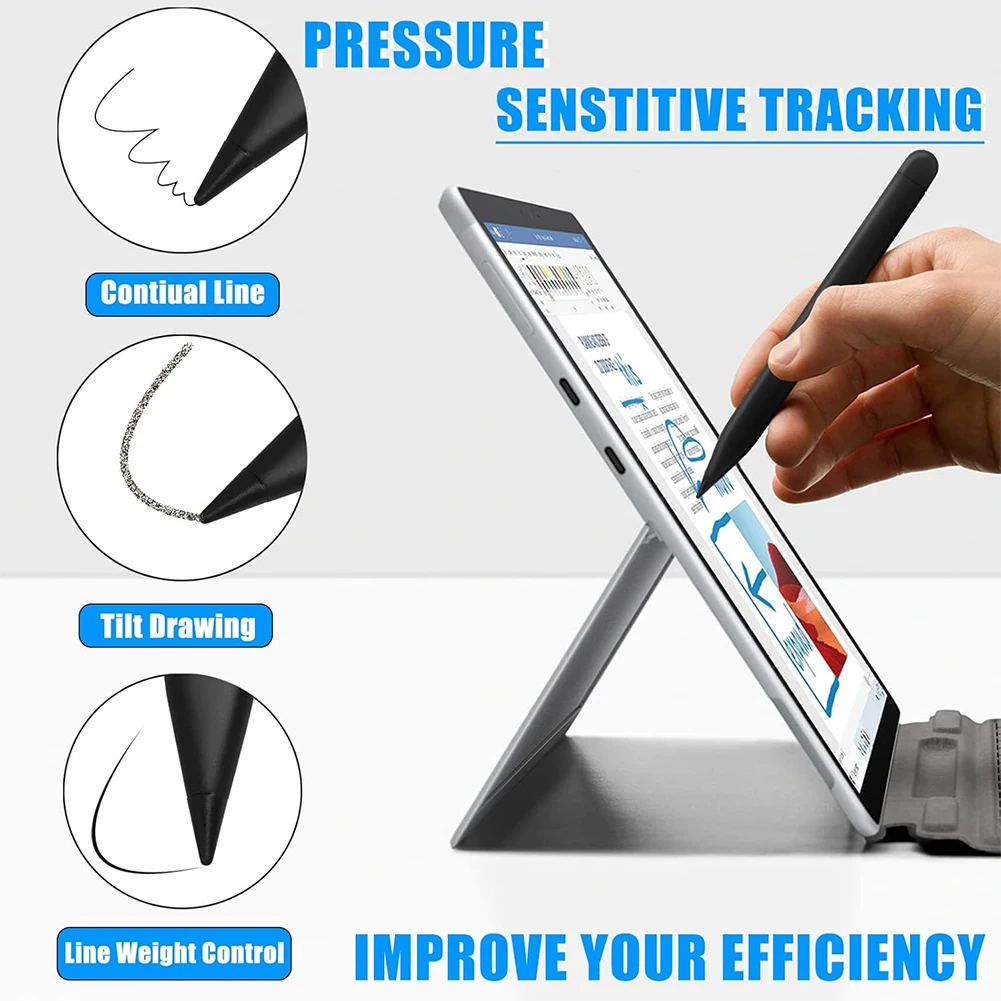 2Pcs Replacement Tips 4096 Levels Pressure Stylus Tips High Sensitivity for Microsoft Surface Slim Pen 2