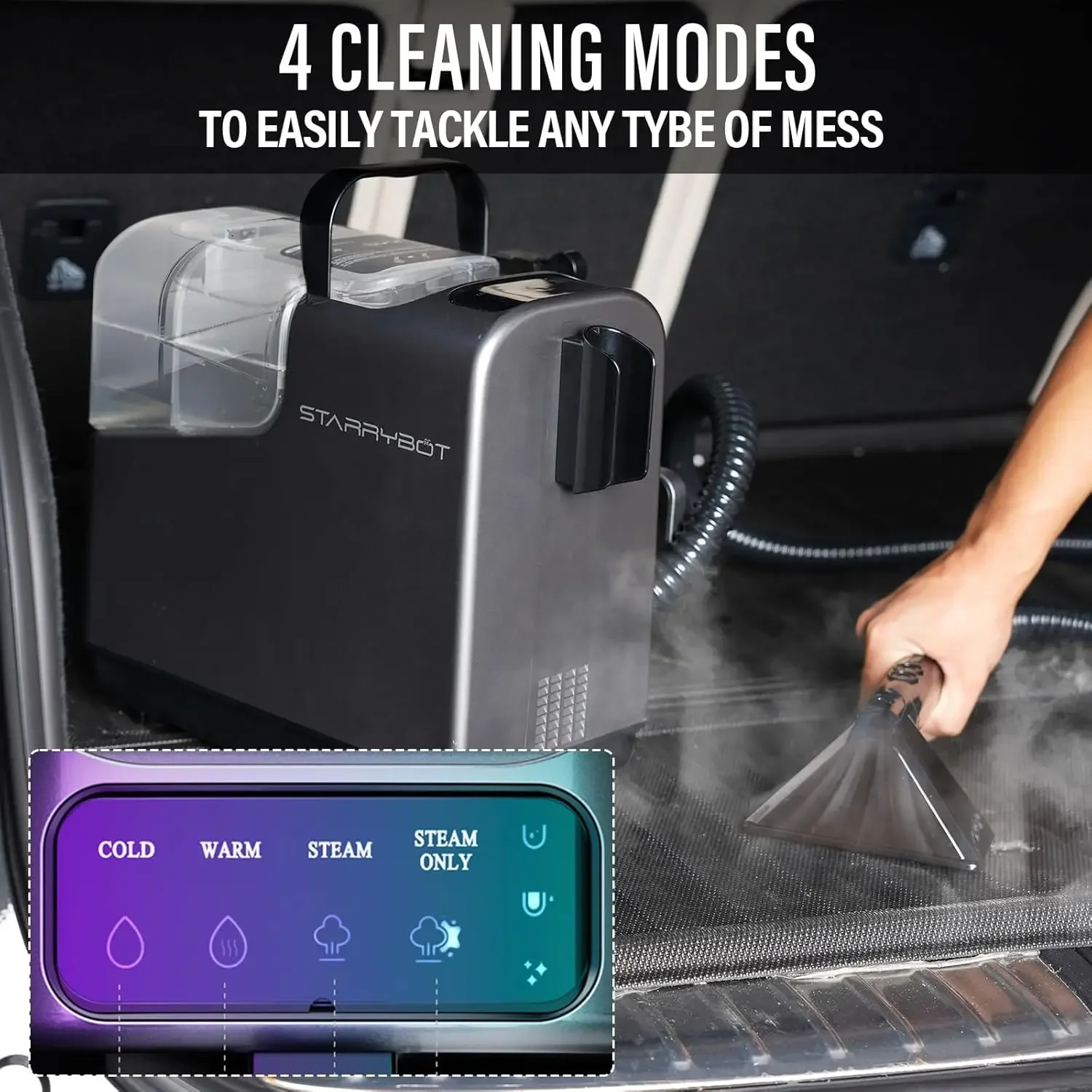 Carpet Cleaner Machine with Steam Techology for Carpet & Upholestery, 12Kpa Powerful Suction with Versatile Tools, Comp