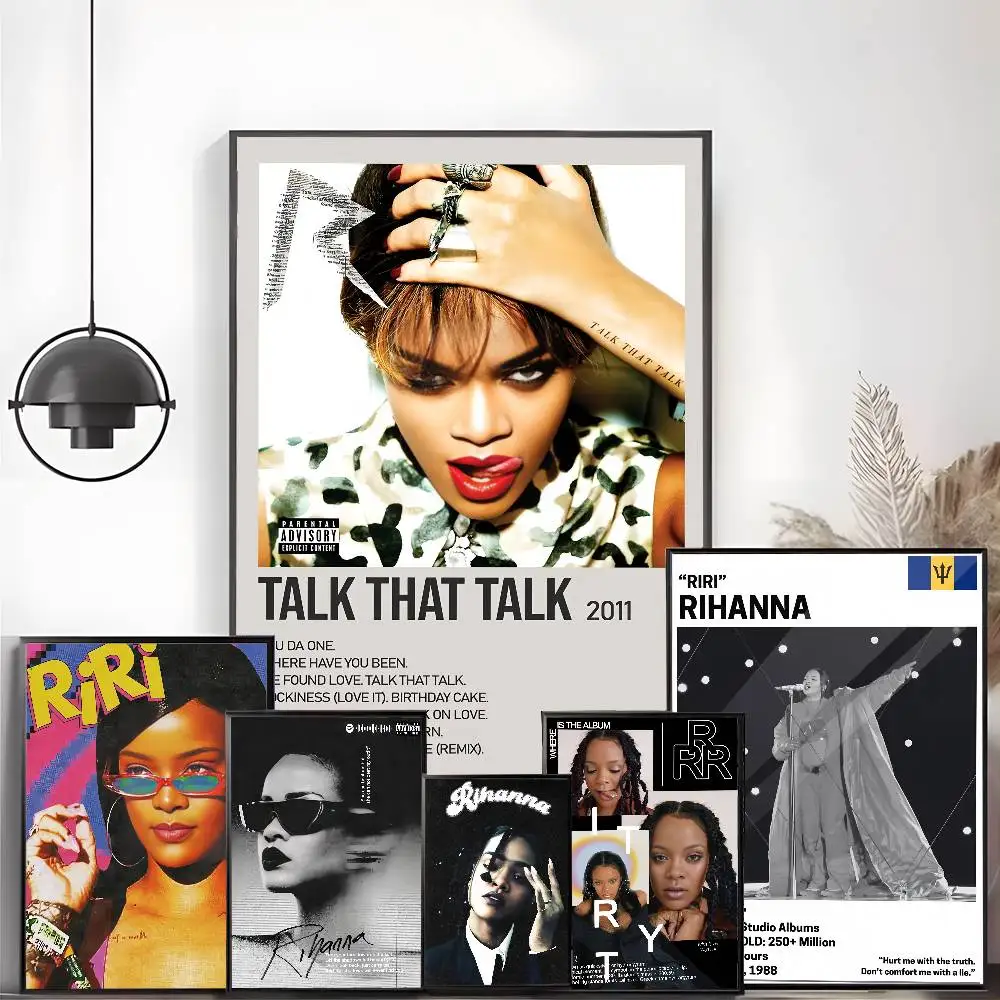 singer R-RihannaS Poster High-definition art sticker Self adhesive waterproof home decoration