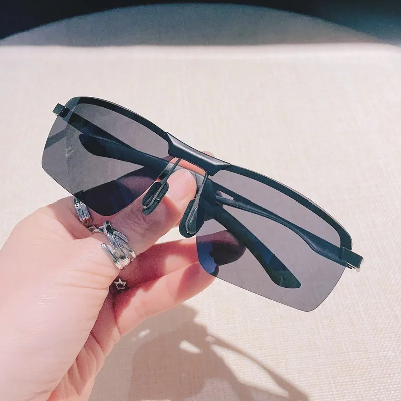 نظارات شمسية متغيرة الألوان للرجال ، نظارات قيادة للرؤية النهارية والليلية ، نظارات صيد مستقطبة ، عبر الحدود