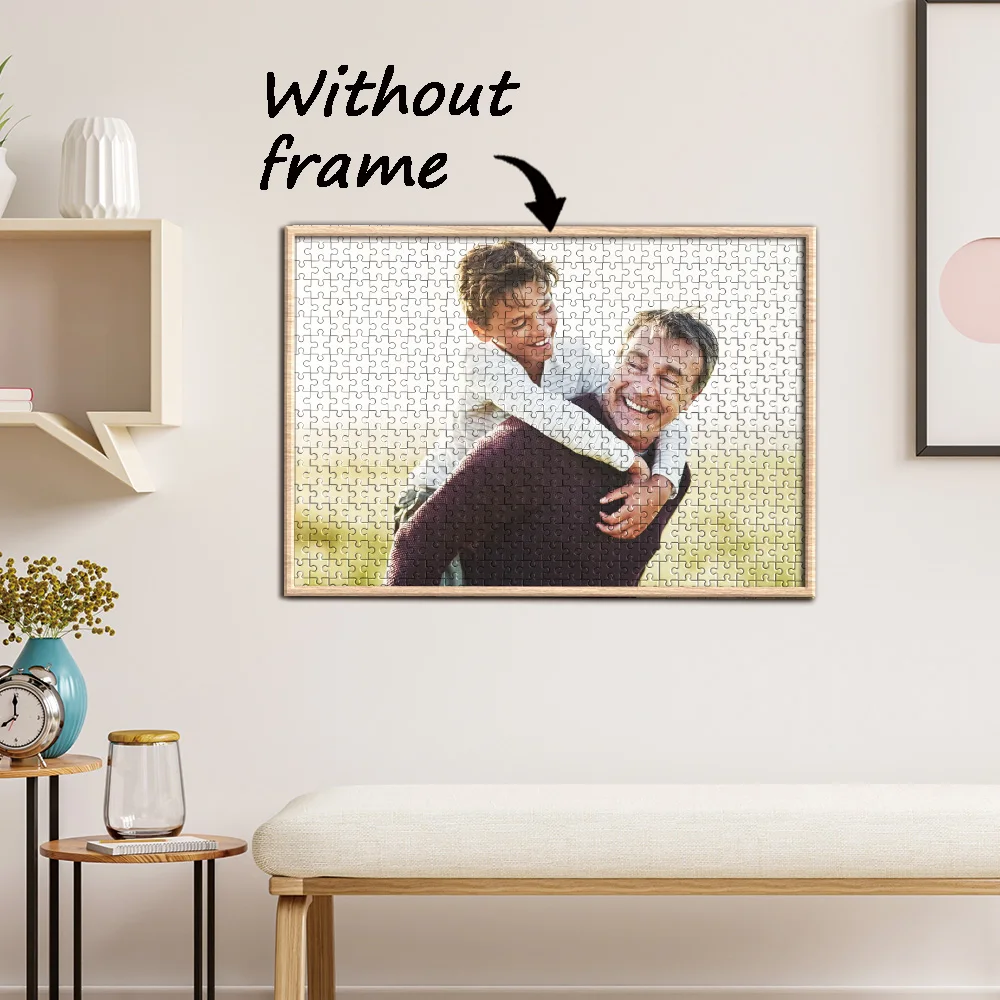 35/150/300/500/1000pcs família legal foto personalizada quebra-cabeças de descompressão personalizado quebra-cabeça mosaico presente da família