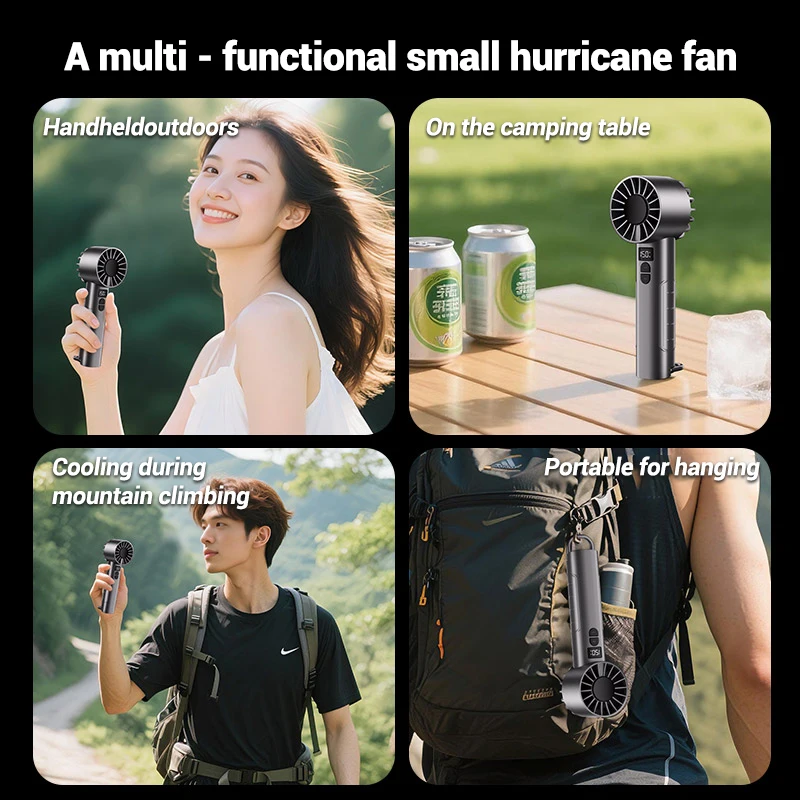 الجملة 2025 المحمولة 150 سرعة توربو مروحة 1800mAh مروحة يدوية صغيرة USB قابلة للشحن مروحة التبريد مروحة صغيرة Ventilador