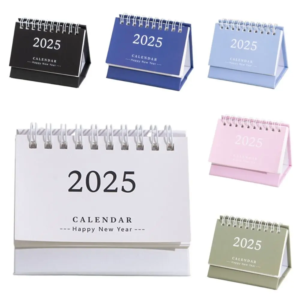 

Creative 2024-2025 Calendar Thick 2025 Mini Desk Calendar Daily Schedule Dates Reminder Yearly Agenda Desk Decoration