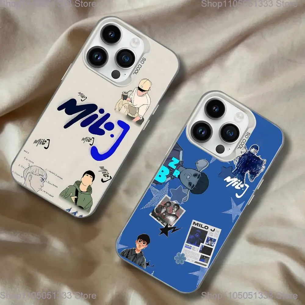 

Singer Milo j Phone Case For iPhone 16,15,14,13,12,11,Pro,XS,Max,Plus,Mini,SE White Candy Matte Shockproof Cover