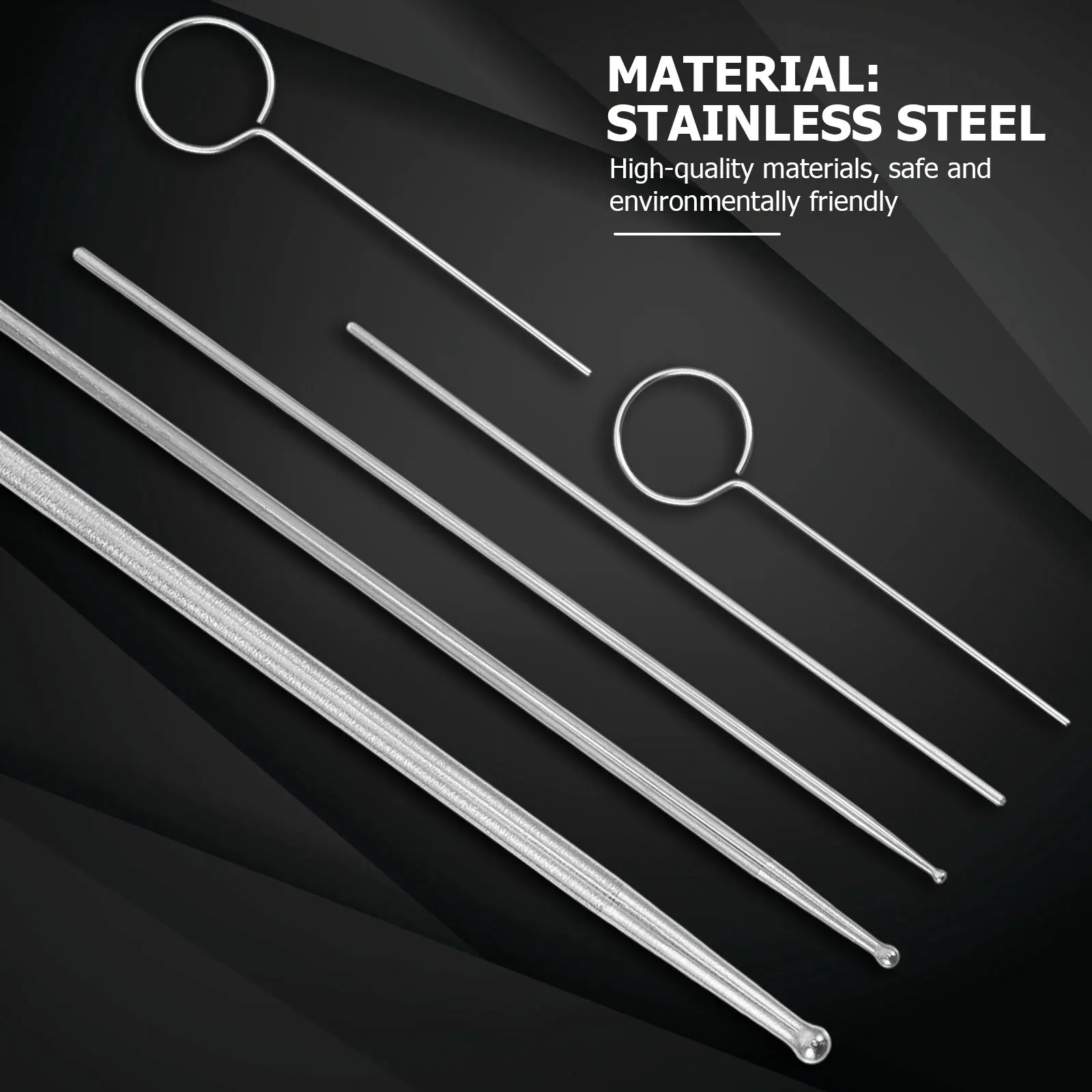 

6Pcs Snake Gender Probe Professional Reptiles Probe Portable Stainless Steel Gender Useful Snake Sexing Kit