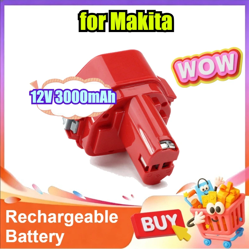 

12V 3000mAh Ni-CD Battery For Makita PA14 1422 1433 1420 192600-1 6281D 6280D 6337D Cordless Drill