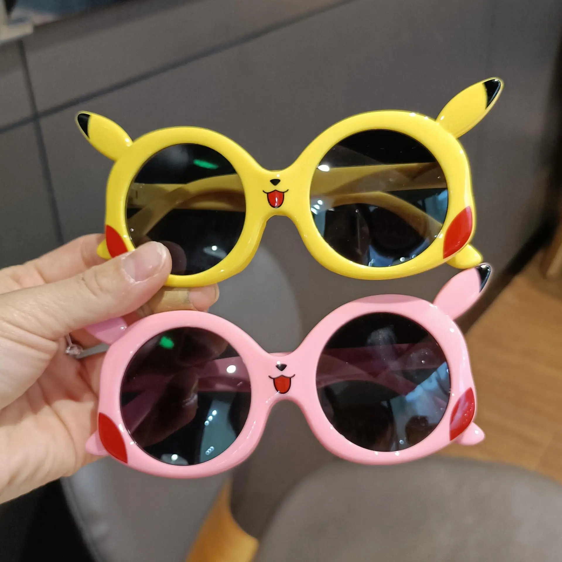 Anime Pokemon Sunglasses Pikachu Model Cartoon Glasses Children Boys Girls Sunglasses Cute Decoration Kids Toy Birthday Gifts