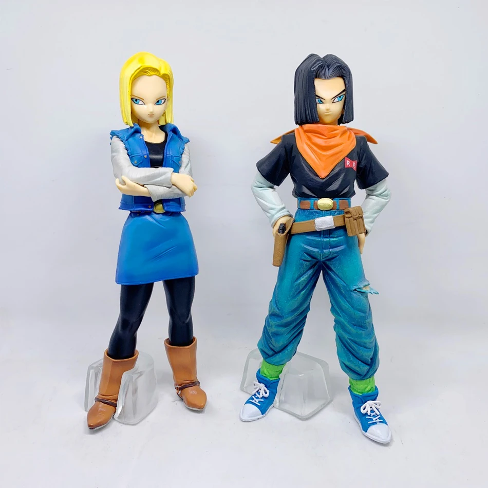 Figurine dragon ball z android 17 18, figurines d'action en pvc, décoration de bureau, collection d'anime, jouets périphériques