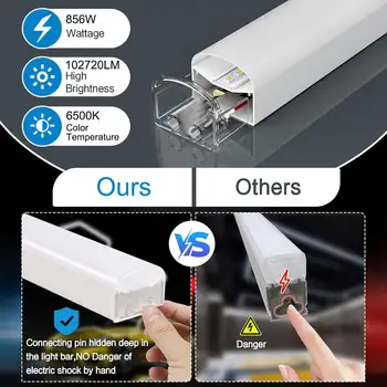 3-28 支裝六角形車庫燈管,110V 6500K 超亮 LED 燈,高效蜂窩狀,適用於汽車美容店、健身房等場所。 8 最佳銷售 LED車庫六邊形 - №3