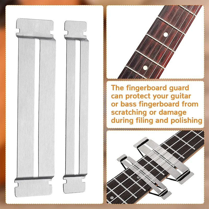 Guitar Fingerboard Guards Stainless Steel Bass Fingerboard Guards Luthier Tool Fretboard Protector for Dressing Frets