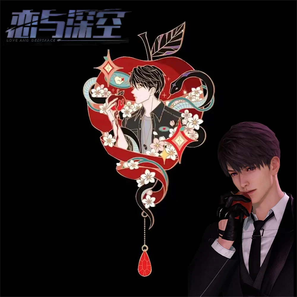 

Game Love And Deepspace Sylus Crow Cosplay Brooch Ornament Alloy Pin Halloween Party Decor Costume Accessory New