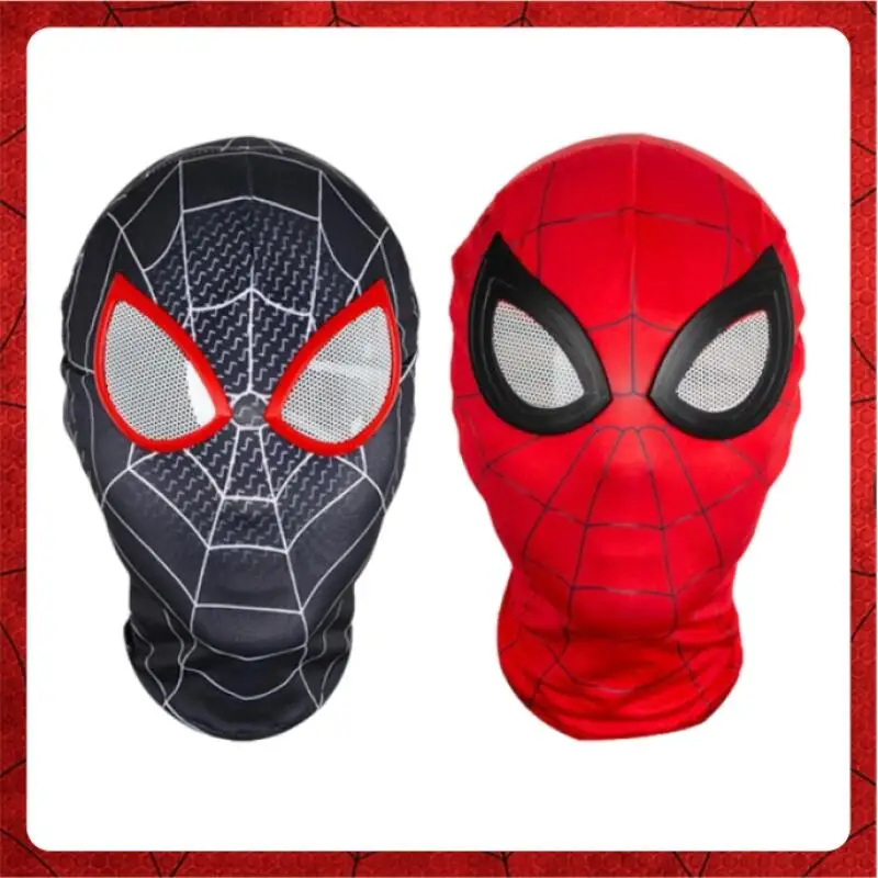 Spiderman Mask Full Face Cover Miles Morales Gwen Stacy Iron Spider-Man Cosplay Costume Mask Prop for Halloween Kid Adult Gift